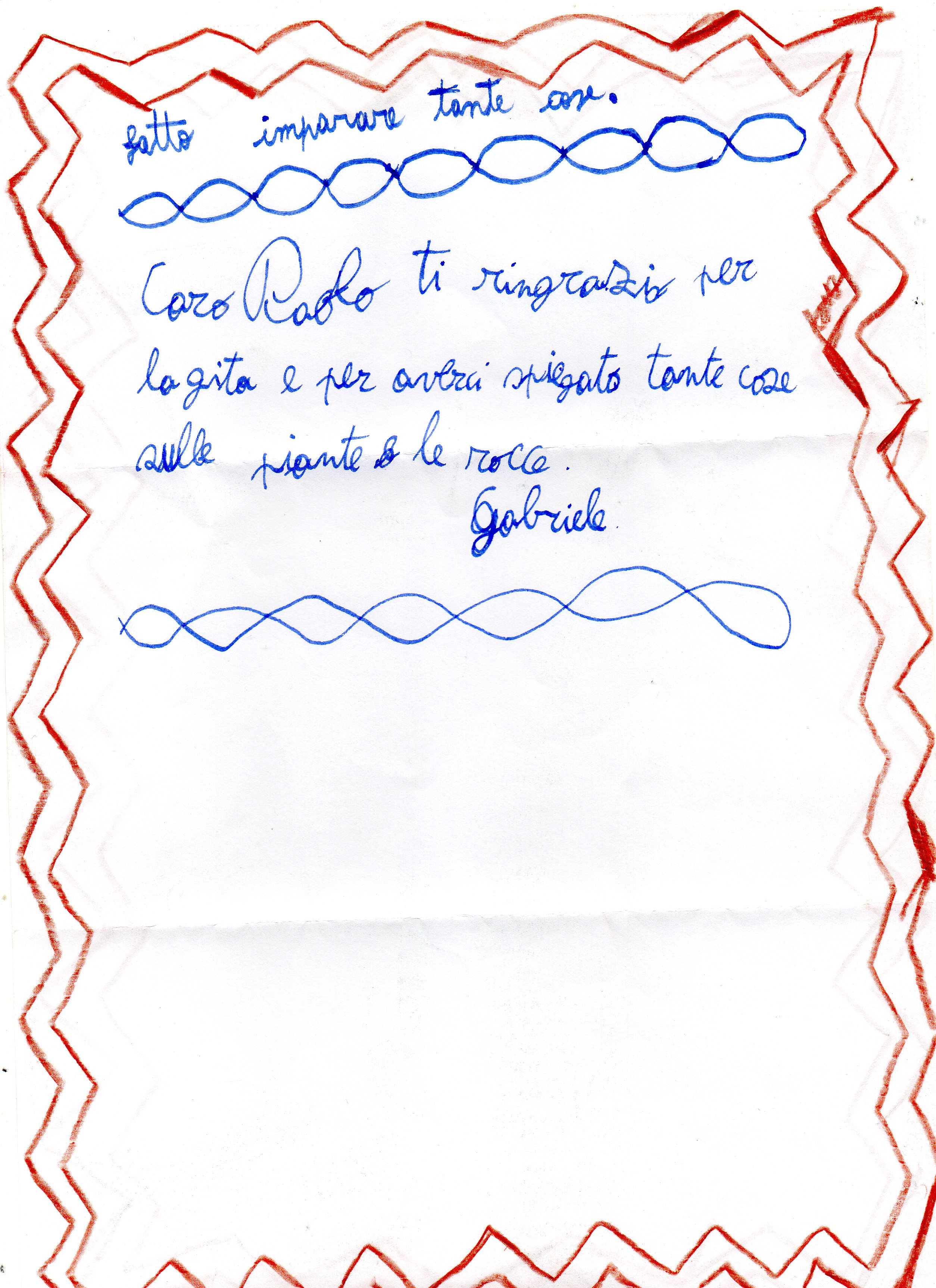 quinta pagina dei commenti degli alunni della scuola steineriana di villa d'almè